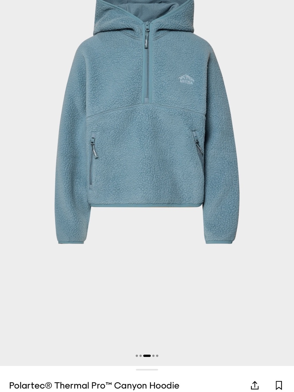 Aritzia Polartec Thermal Pro Canyon Hoodie - Dusty Blue